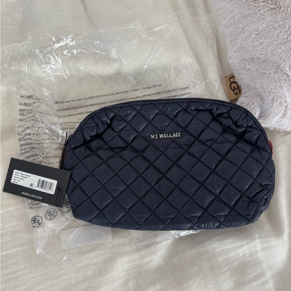 MZ Wallace Quilted Navy Dawn Cosmetic Bag